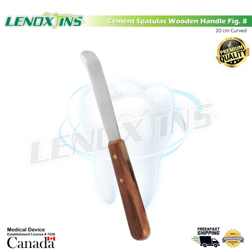 Cement Spatulas Wooden Handle Fig. 8 20 cm curved