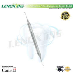 Composite Filling Instruments Double ended  Vertical In and Off set Angled, 1.5x8.00MM