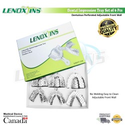 Impression Trays Dentulous Perforated Set of 6