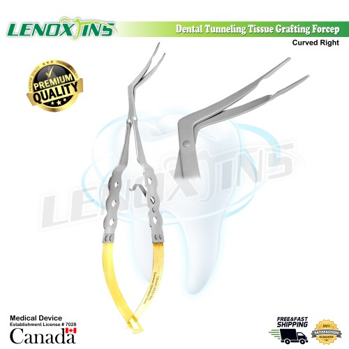 Tunneling Tissue Grafting Forceps Curved Right, 