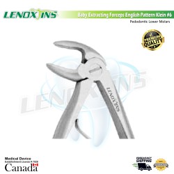 Baby Extracting Forceps English Pattern Klein #6 Pedodontic Lower Molars, Spring Handle